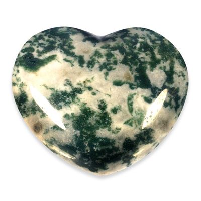 Moss Agate Heart Large